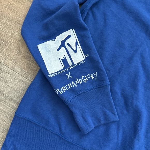 MTV x Wren + Glory Blue Patch Sweatshirt - Picture 4 of 8